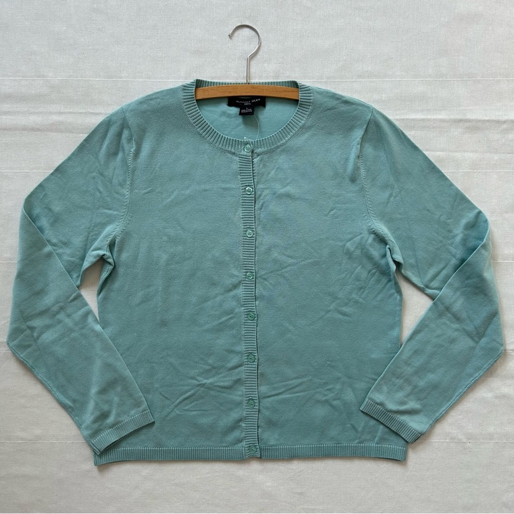August Silk Light Blue Cardigan